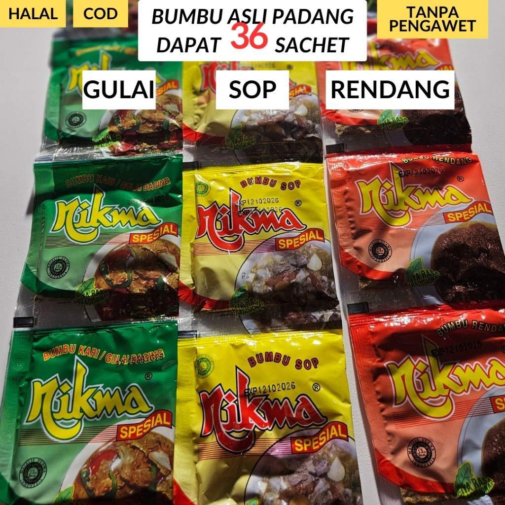 

Bumbu Padang Rendang Gulai Sop Asli Padang Sejak 1943 Legendaris Enak Praktis Tinggal Pakai Murah
