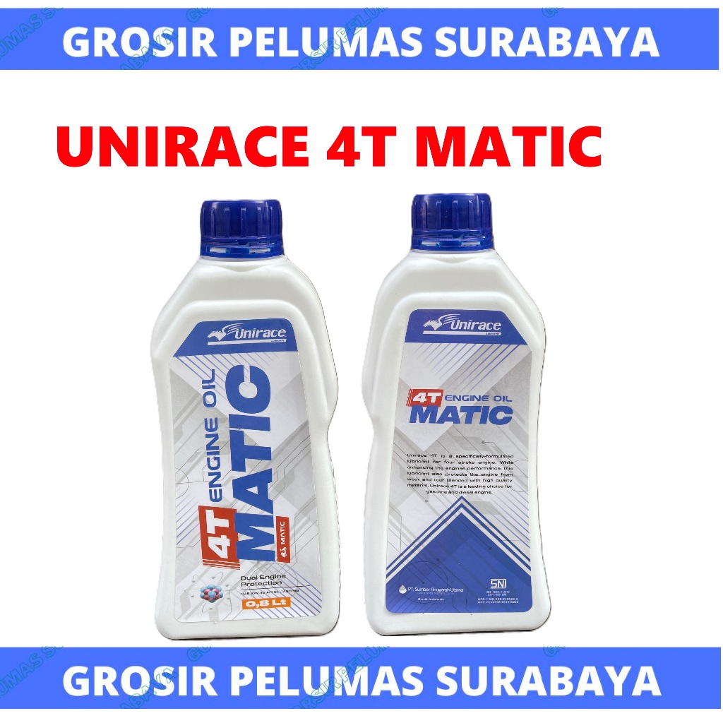 Murah SNI Oli Mesin Motor matik UNIRACE 4T MATIC Scooter 800ML 800 ML Unirace 4t scooter 10w 40
