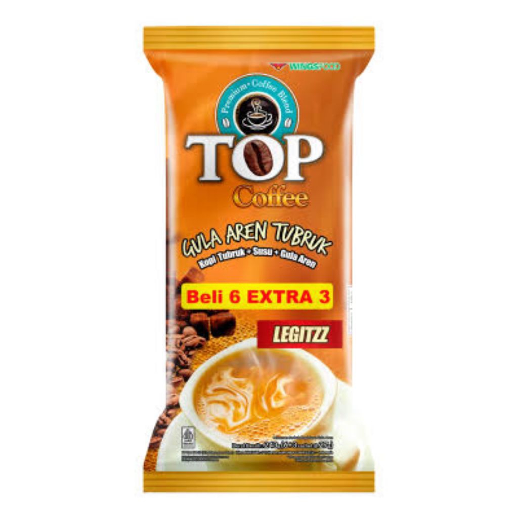 

TOP Coffee Kopi Gula Aren Tubruk Legitzz Sachet 9 x 27 gram