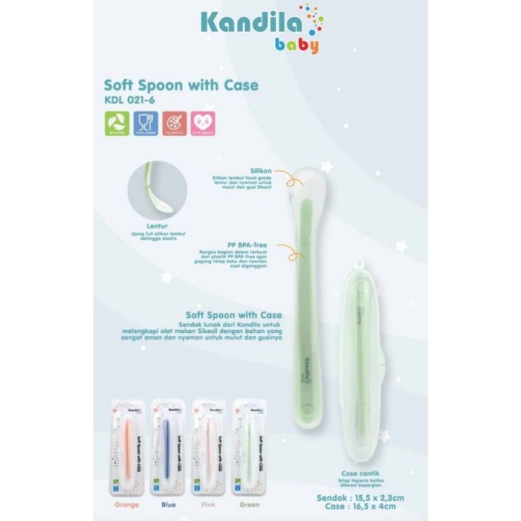 Kandila Baby Soft Spoon With Case
