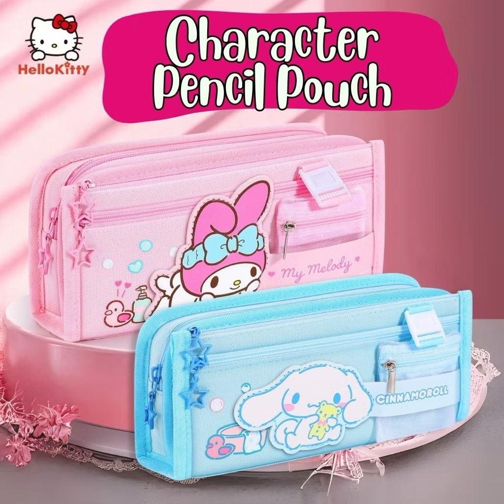 

Lafleurkids Sanrio Pouch Pencil Case / Kotak Pensil Anak Melody Cinamoroll / Kotak Pensil Sekolah Sanrio Anak