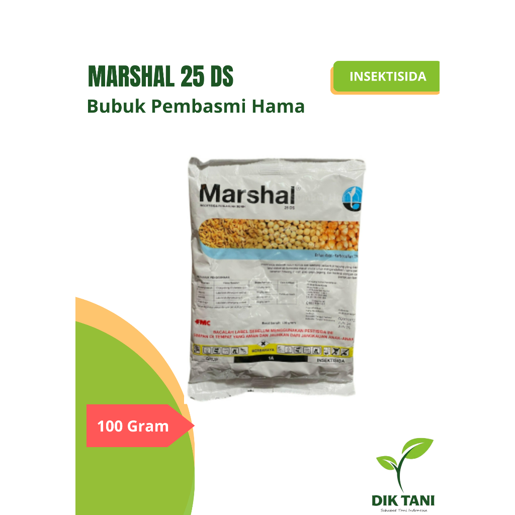 Insektisida MARSHAL BUBUK 100 Gram - Obat Pembasmi Hama