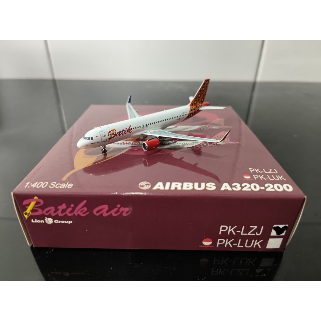 Diecast Batik Air Airbus A320-200 LZJ Panda Models 1:400