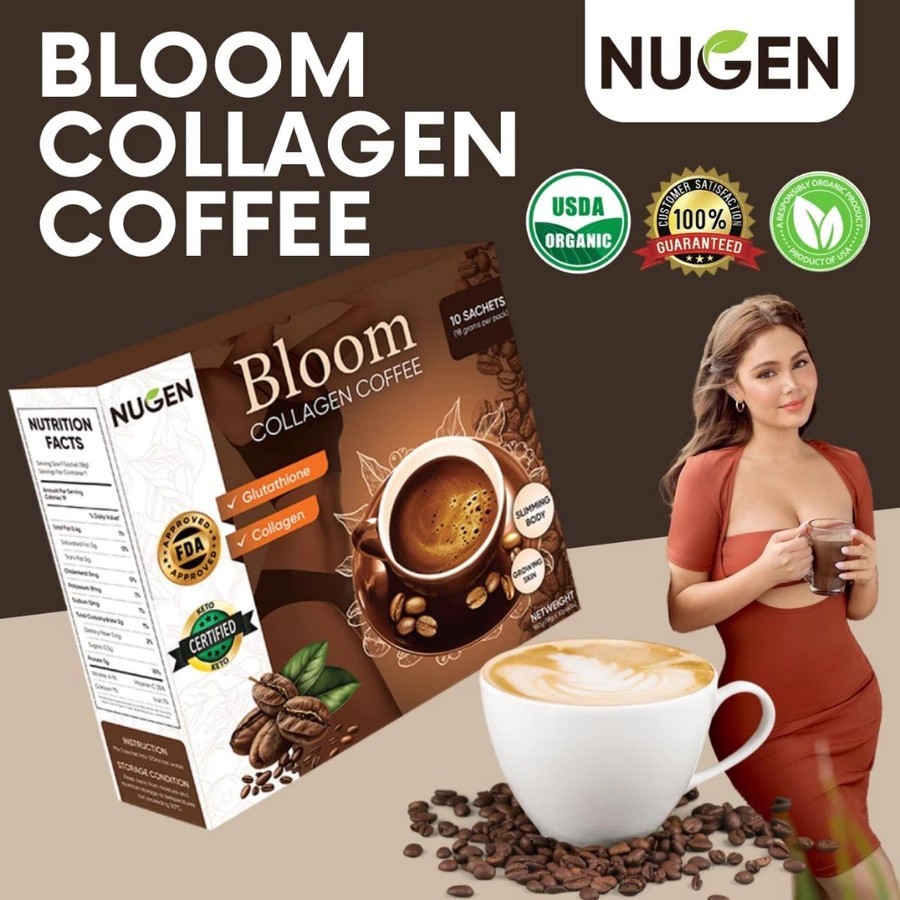 

Bloom Collagen Coffee 100g Kopi Diet Enzim Pelangsing Tubuh Penghancur Lemak Instant Coffee Robusta Collagen Detoksifikasi Organic Robusta Coffee Collagen and Glutathione Supplements