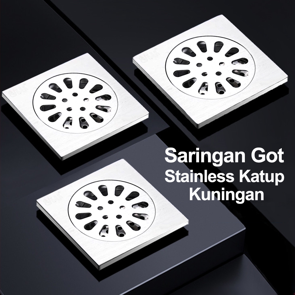 Saringan Got Stainless Kotak Bulat Smart Floor Drain Katup Otomatis Kotak Afur Lantai Kamar Mandi