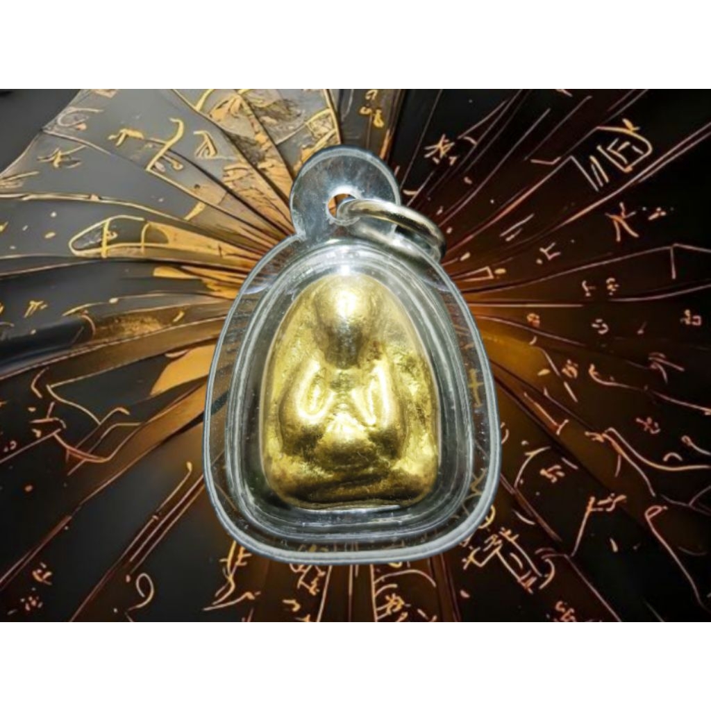 Liontin Leklai Gold Phra Pidta/ Lp Somporn