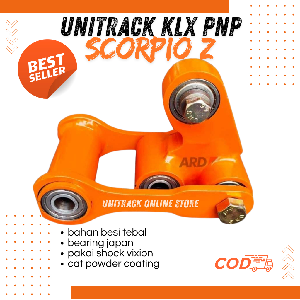 UNITRACK KLX PNP SCORPIO PENINGGI SHOCK BELAKANG SCORPIO ANTI AMBLAS BAHAN TEBAL
