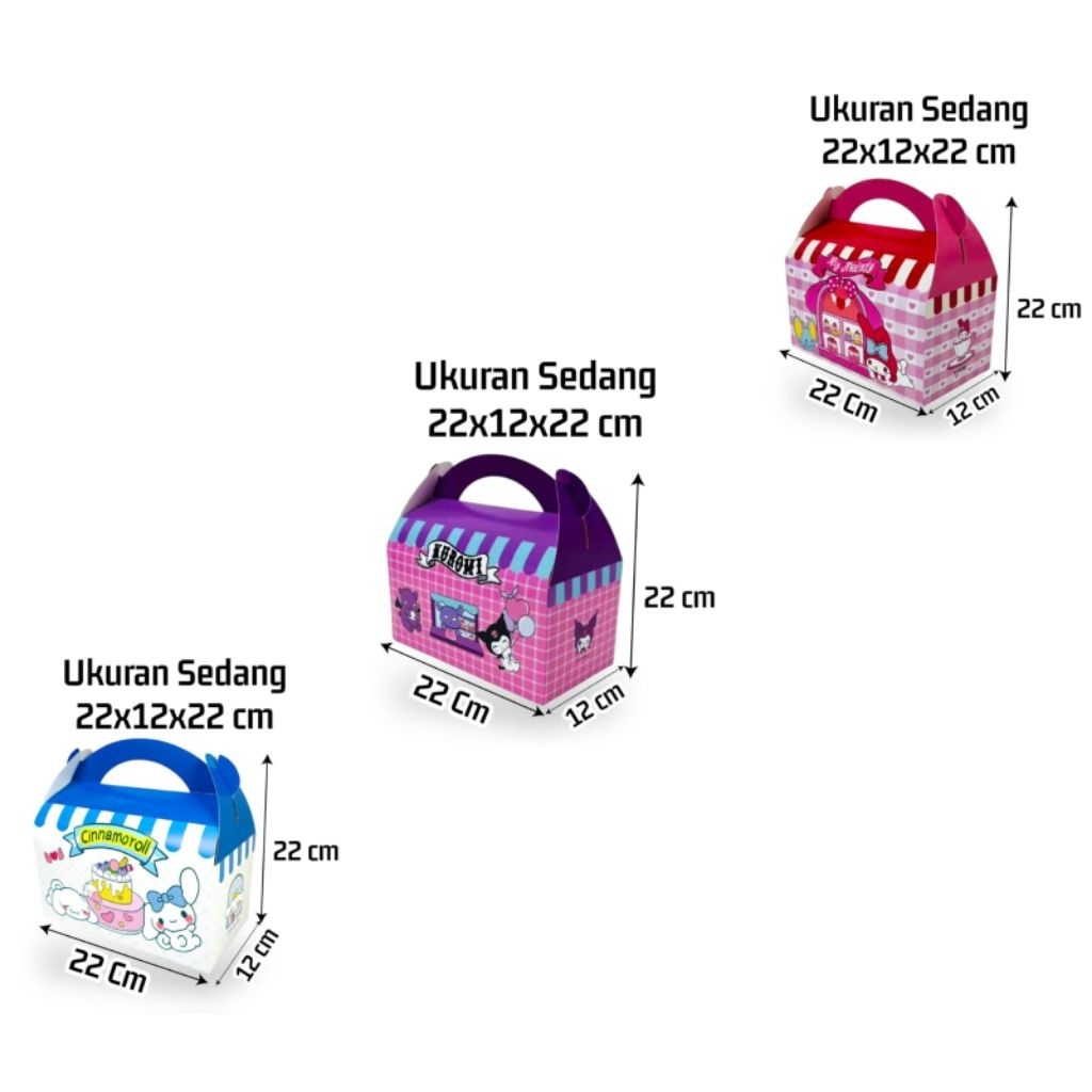 

Gable box snack ulang tahun/goodiebag souvenir ulang tahun anak