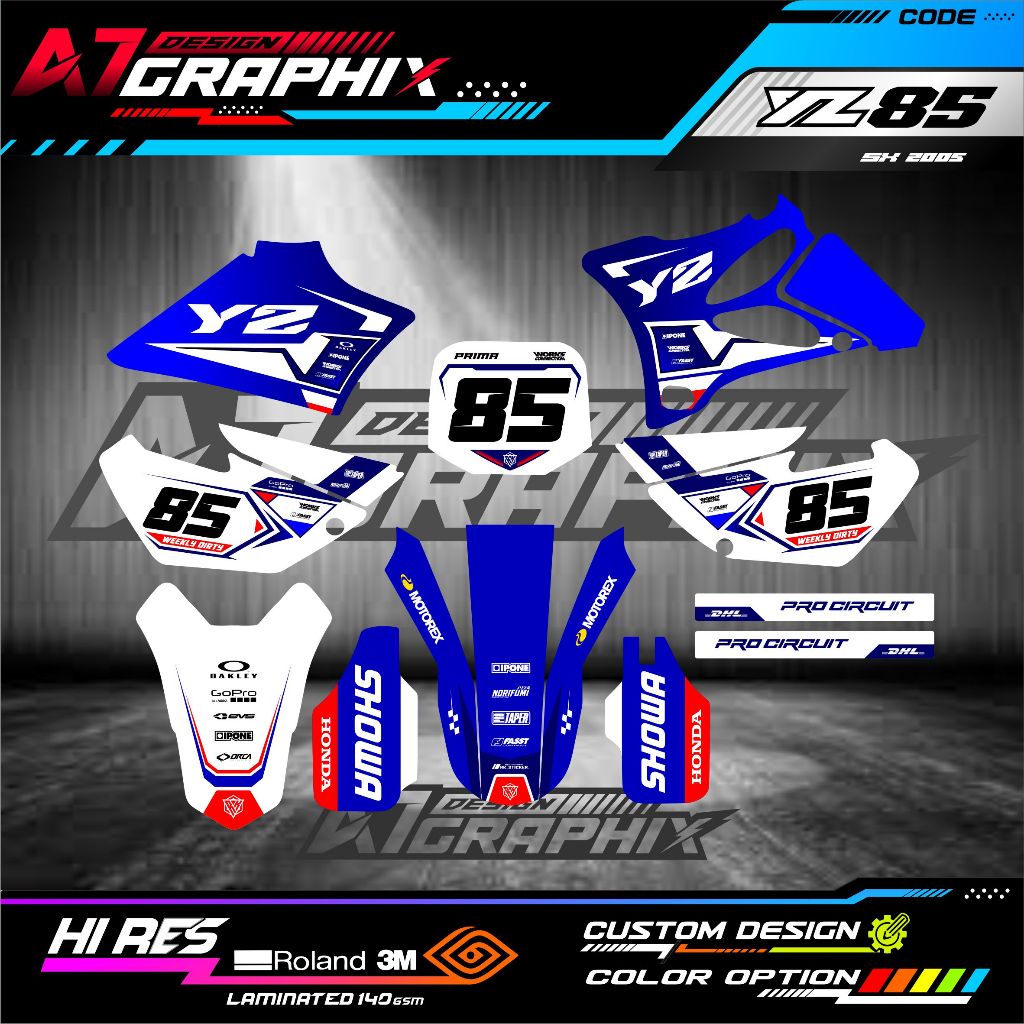 DECAL YZ 85 OLD FULL BODY DECAL YZ 85 LAMA FULL BODY FREE CUSTOM DESIGN / Decal YZ 85 Old