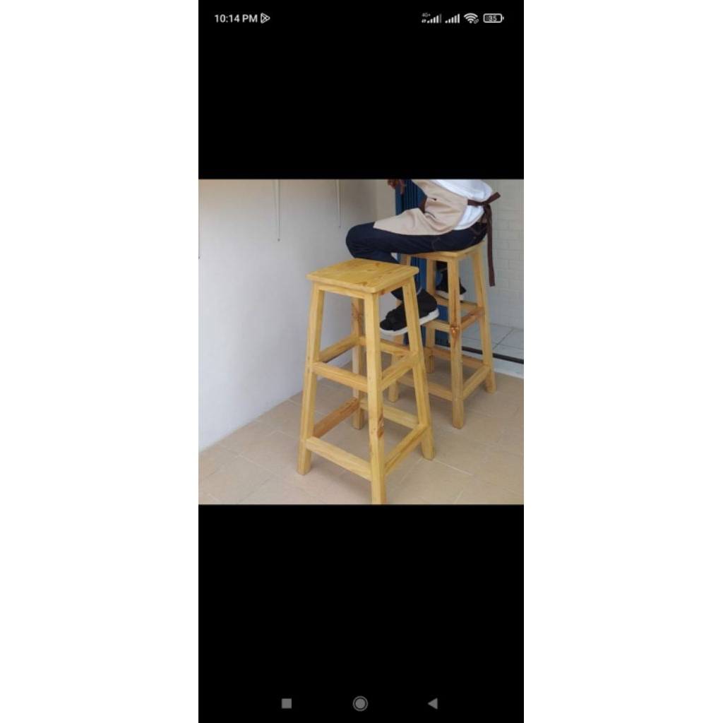 kursi jati tinggi kursi kayu tinggi 75cm