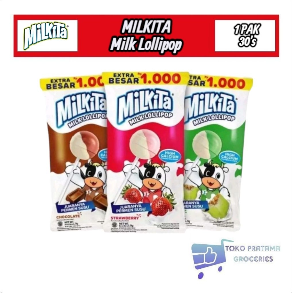 

MILKITA MILK LOLLIPOP 1 PAK 30 PCS