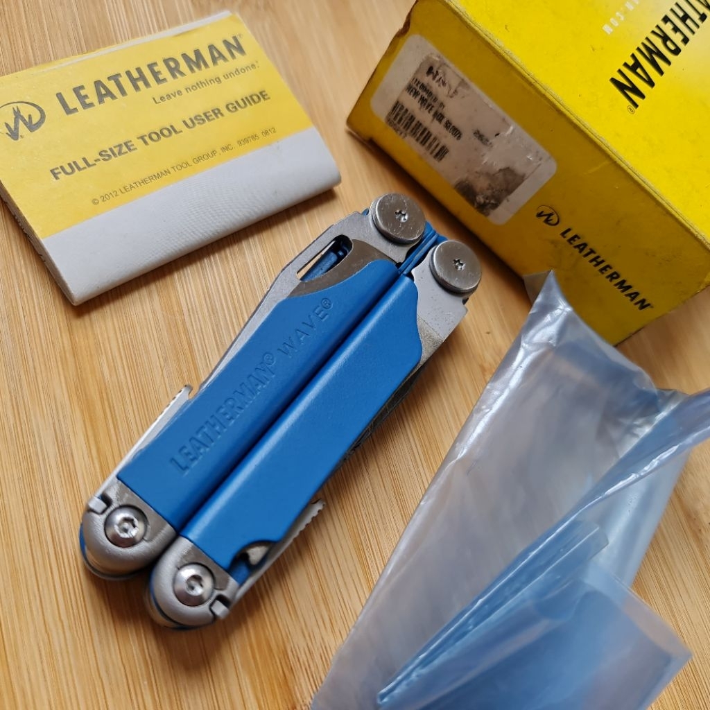 Leatherman Wave Blue Ridgeway Damascus Tanto Blade knife special limited edition Multitool knives RA