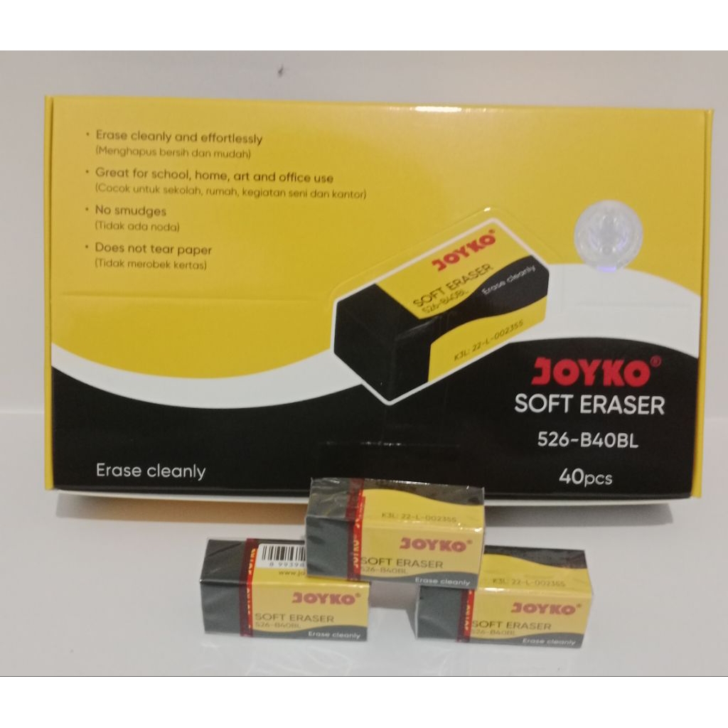 

Soft Eraser joyko B40 hitam Pack