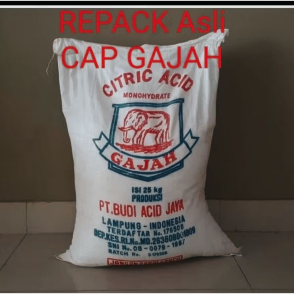 

citrid acid /asam sitrat/citrun refack cap gajah 1 kg