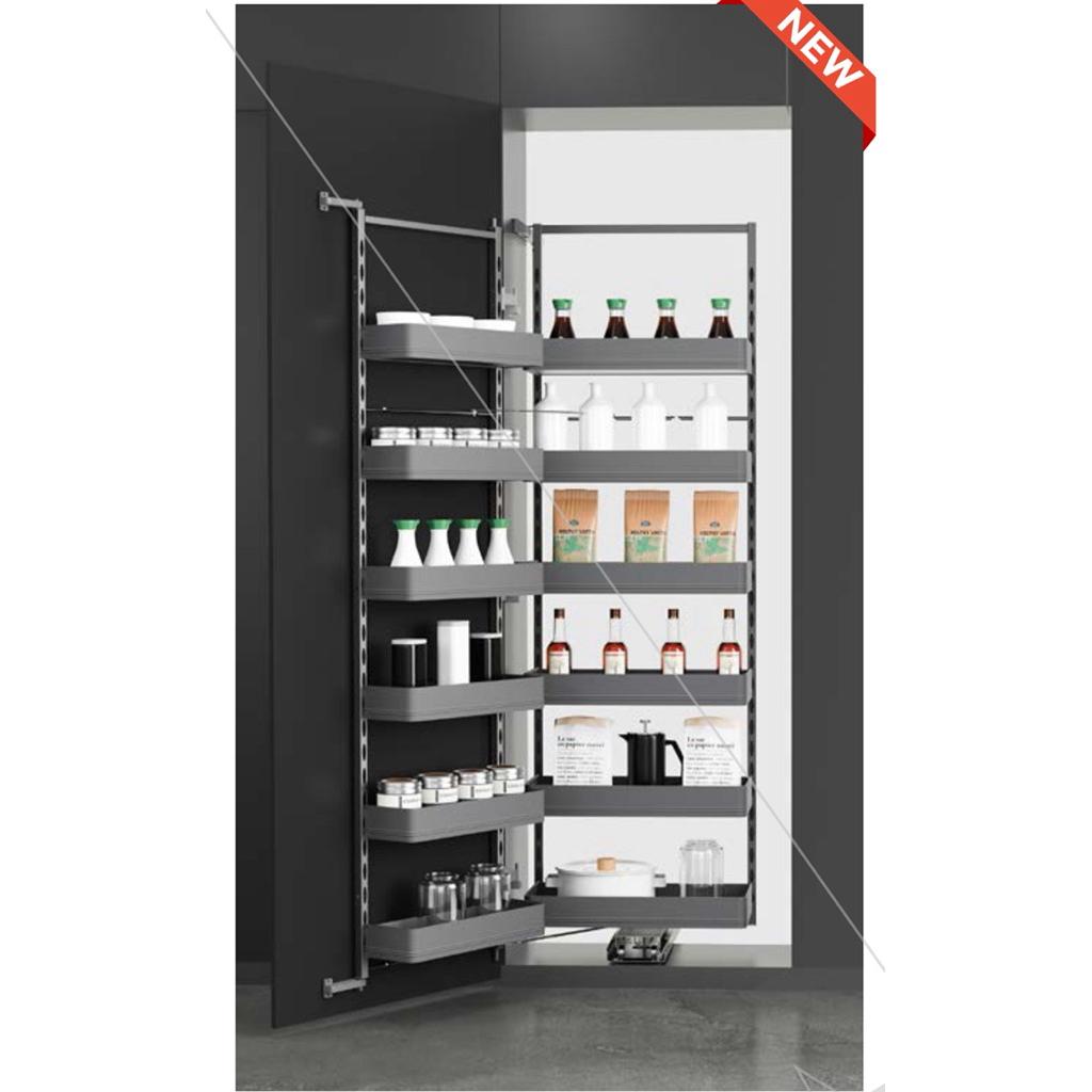 VITCO Rak makanan dan bumbu tingkat tarik SLOW MOTION ALUMINIUM/rak makan vitco tarik