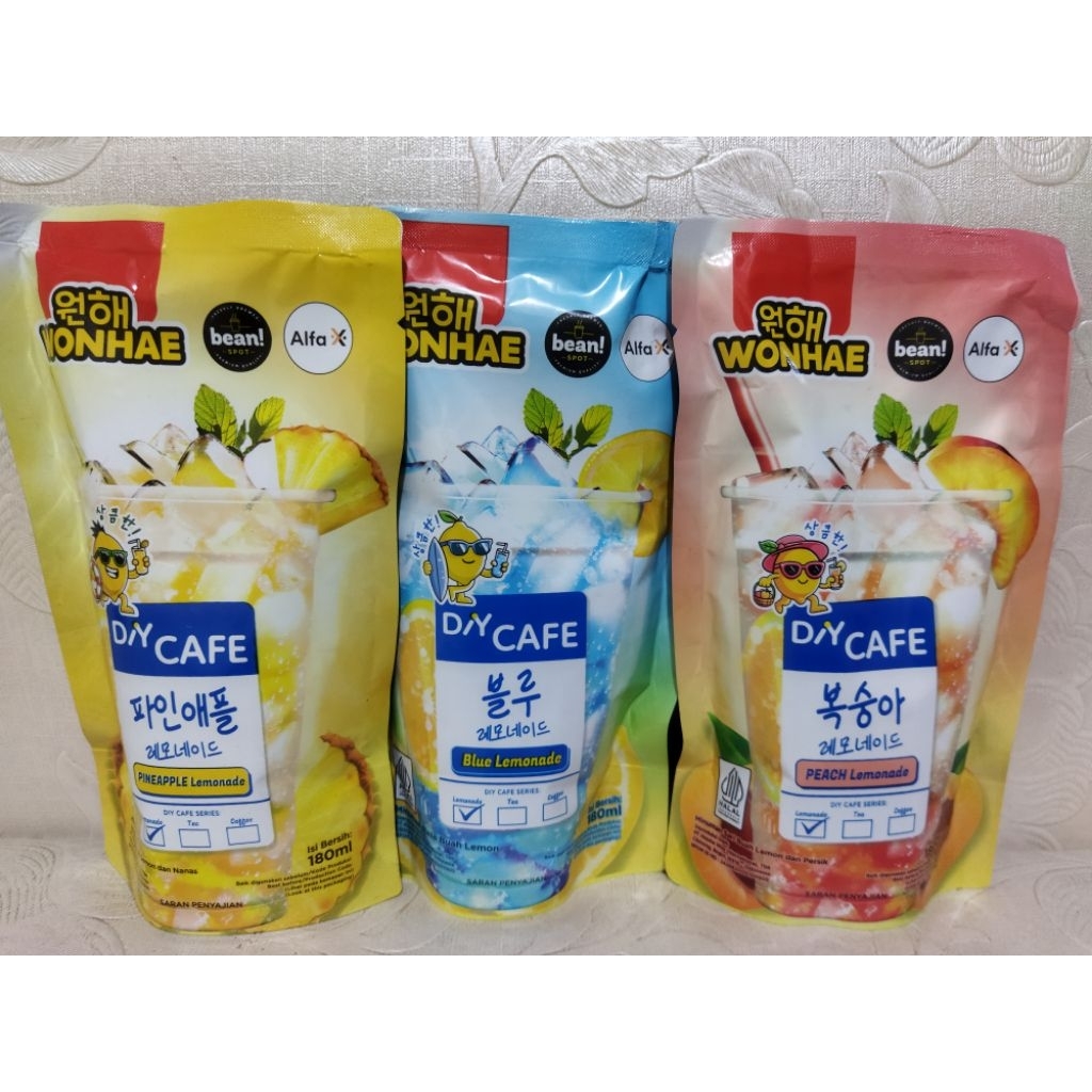 

WONHAE DIY CAFE 180 ML / WONHAE MUJIGAE DRINK / MUJIGAE WONHAE MINUMAN / WONHAE DIY / WONHAE SNACK / WONHAE