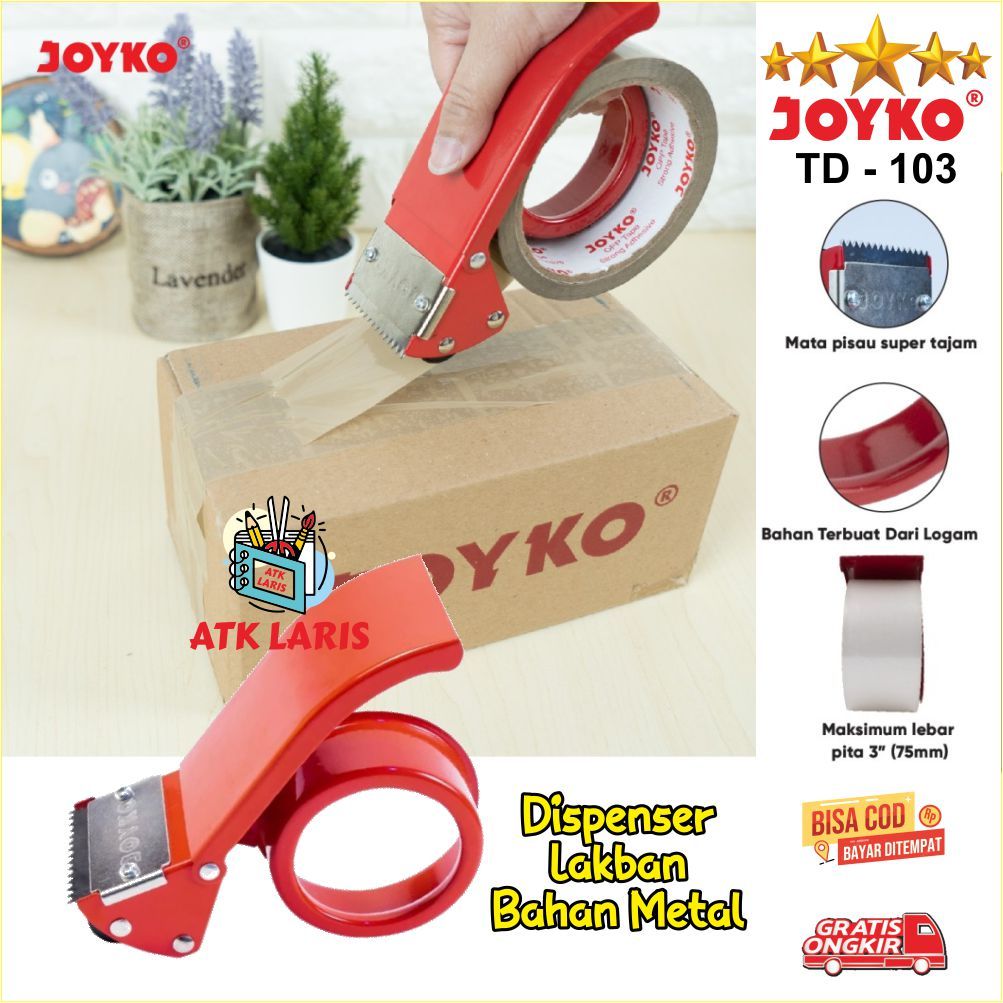 

CUTTER LAKBAN BAHAN METAL BESI / DISPENSER LAKBAN JOYKO / TEMPAT LAKBAN / PEMOTONG LAKBAN
