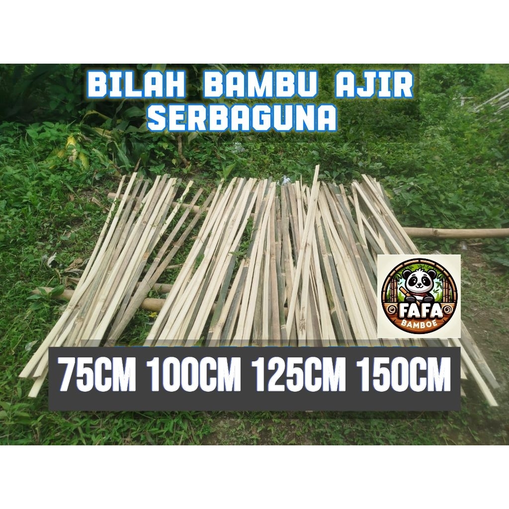 Bambu Bilah Ajir Turus Serbaguna 75cm 100cm 125cm 150cm / ajir turus penyangga tanaman Benih Tanaman