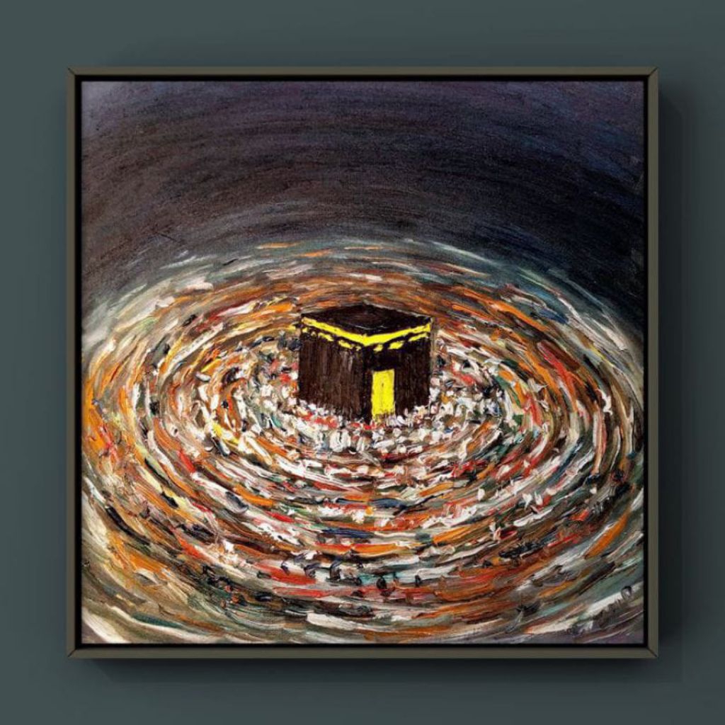 lukisan dinding kabah seni abstrak seni tangan di atas kanvas dekoratip rumah mewah anda