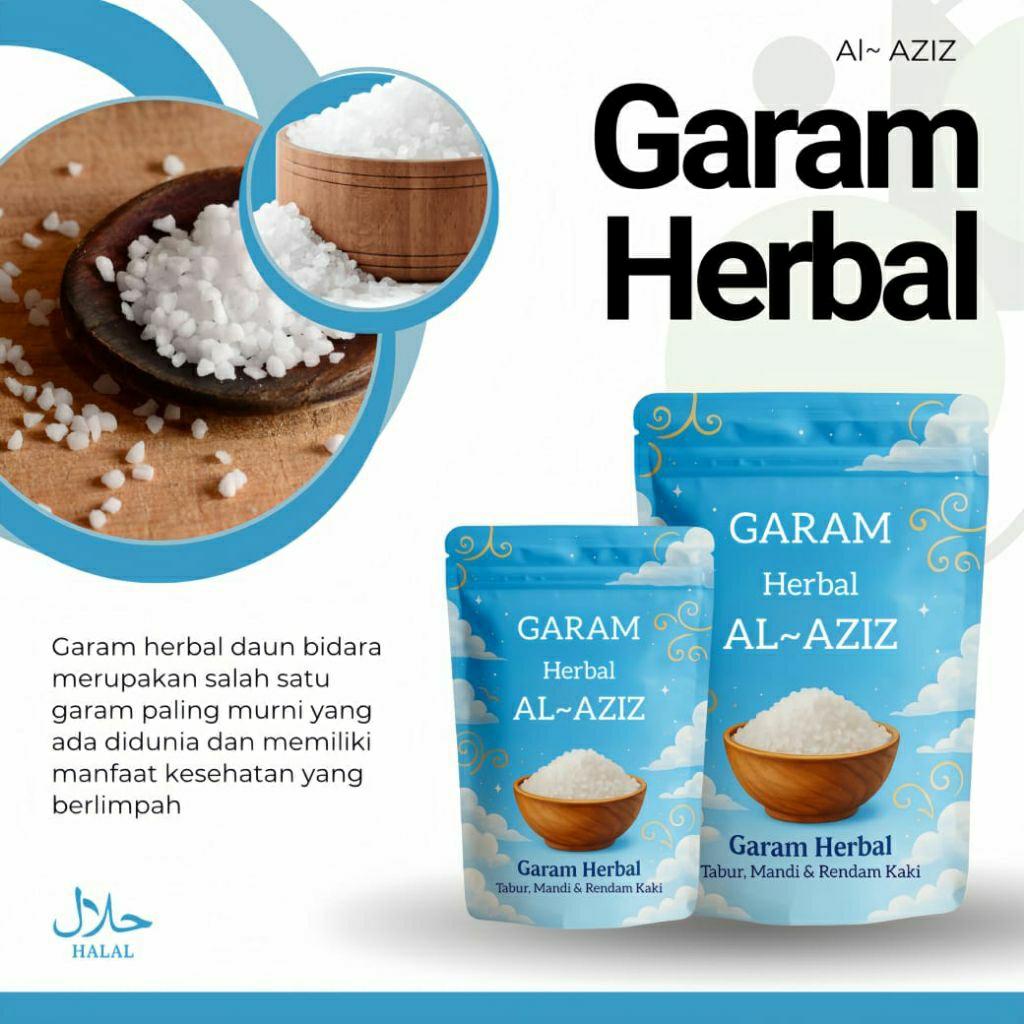 

GARAM AL-AZIZ TERAPY KESEHATAN ORIGINAL|GARAM TABUR ,MANDI&RENDAM KAKI