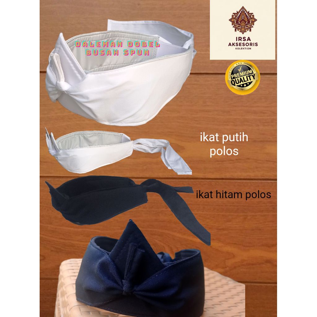 ikat kepala pria putih khas kdm,iket Sunda tradisional,Ikat Kepala Sunda khas KDM , Polos Tradisiona