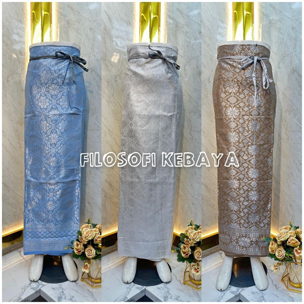 Realpict rok songket lilit // rok songket lilit motif // rok songket lilit Melayu // rok songket big