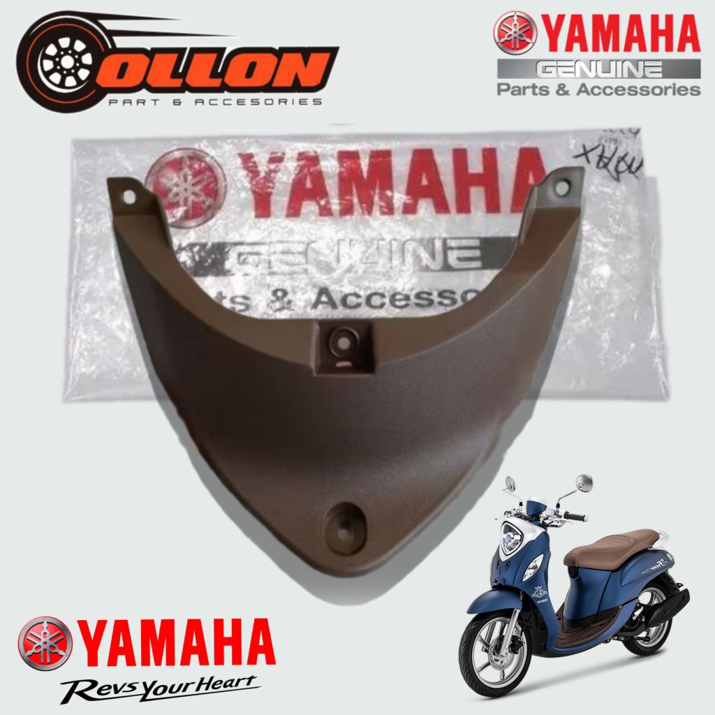 cover kecil, Cover bawah jok tutup mesin FONO GRANDE 125 Asli Original Yamaha BJ8-F7486-10 coklat
