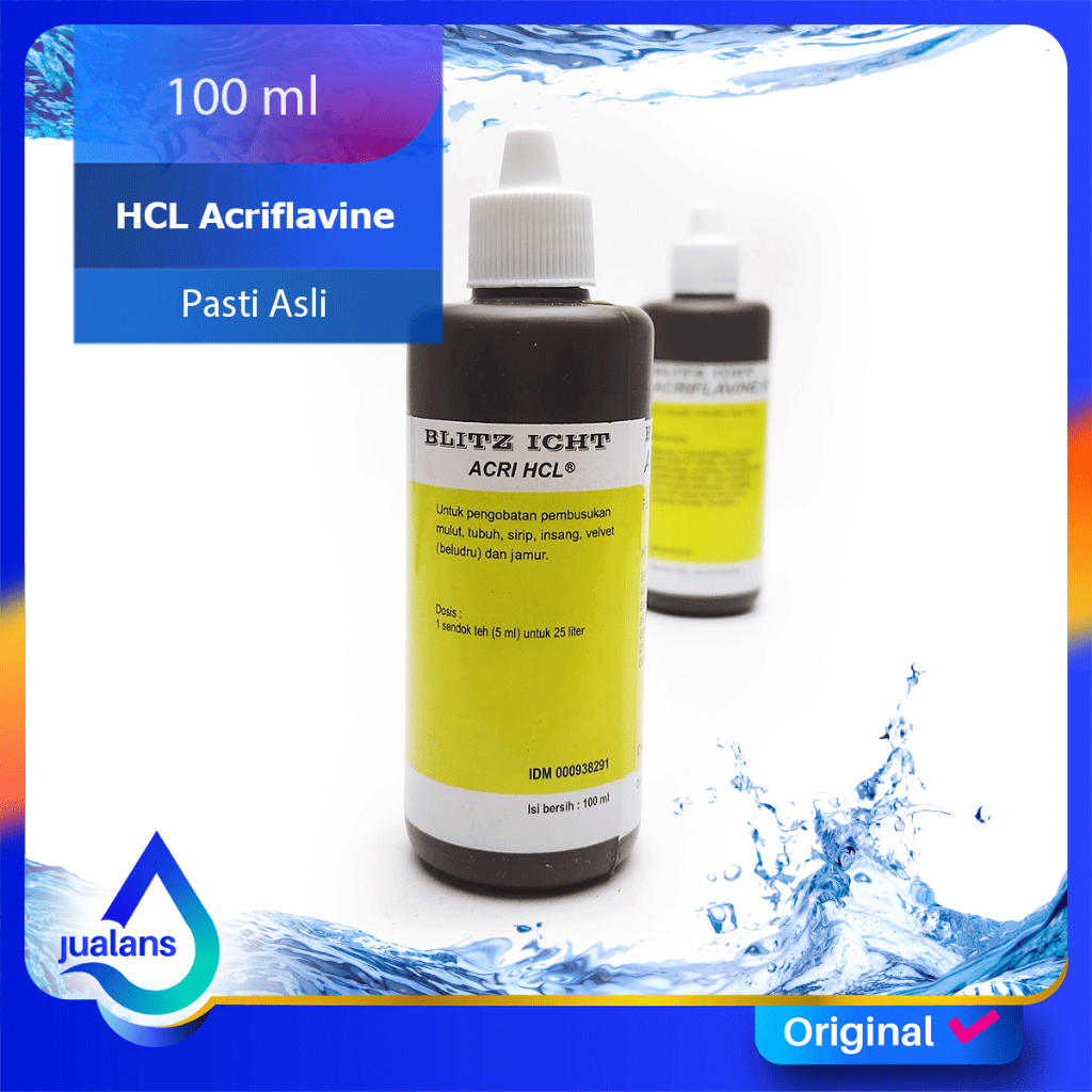 HCL ACRIFLAVINE BPC 100 ml Obat Jamur Ikan Asli