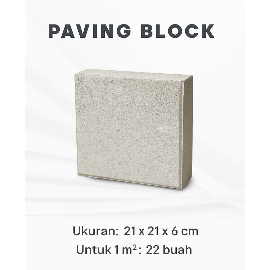 PAVING BLOCK KOTAK UKURAN 21x21x6cm