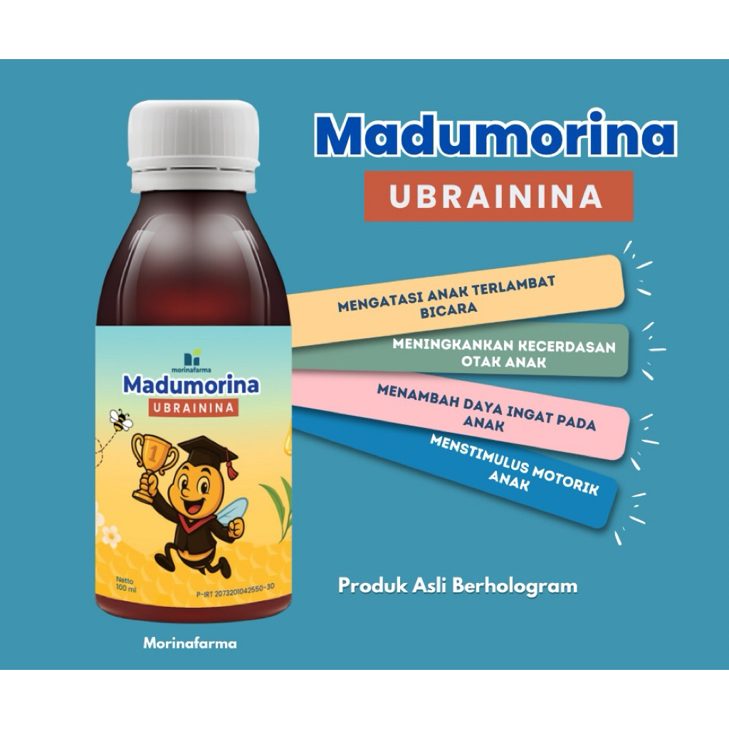 

UPBRAININA - Madu Morina upbrainina madu anak madu kesehatan mengatasi terlambat bicara Nutrisi Kecerdasan Otak Anak