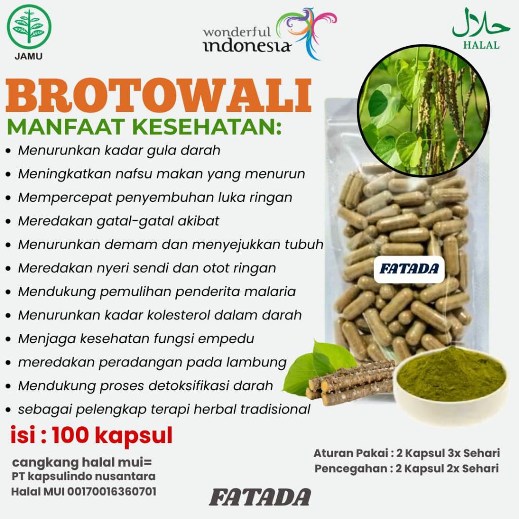BROTOWALI KAPSUL.KAPSUL BROTOWALI ISI 100 KAPSUL
