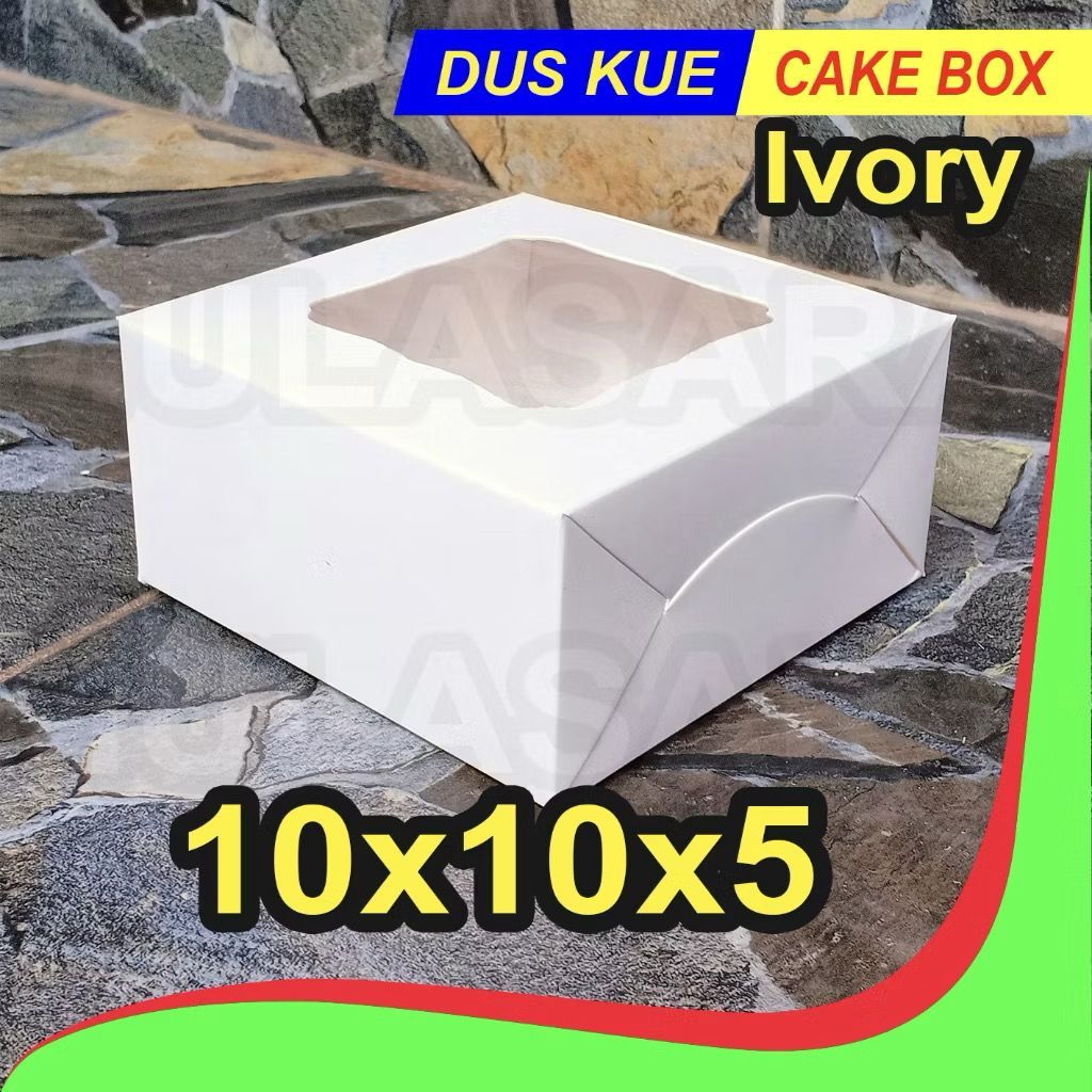 Dus 10x10x5 IVORY / 10x10 / Box cheesecake / mini box / dus cake