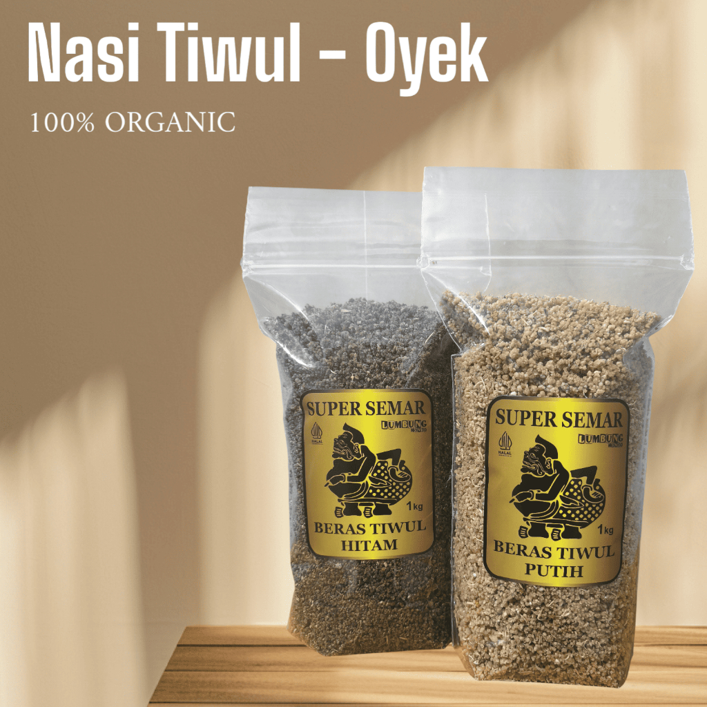 

NASI TIWUL OYEK MENTAH HITAM 1kg SINGKONG SUPER SEMAR | MAKANAN SEHAT
