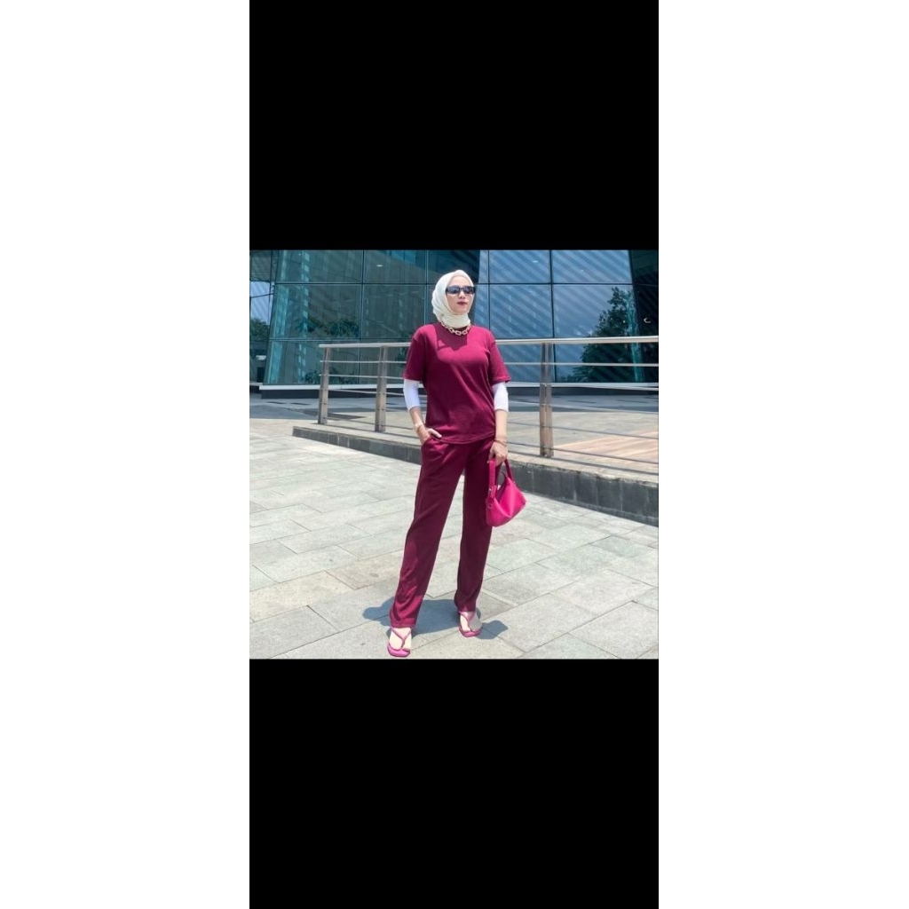 SETELAN WANITA / SETCEL WAFFLE LENGAN PENDEK/ONESET WANITA
