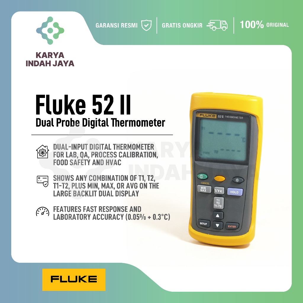 FLUKE 52 II Dual Probe Digital Thermometer