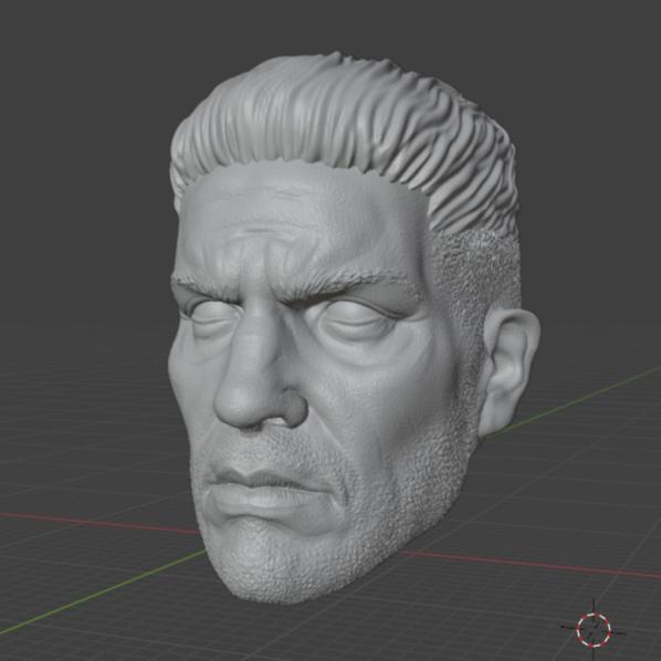 Headsculpt HS Kepala Frank Castle Punisher Daredevil Born Again Muff Toys Notaman Shf NWToys Vtoys R