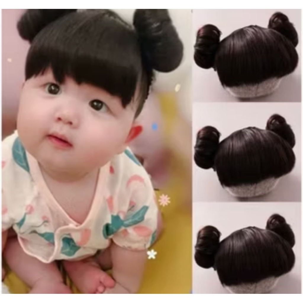 Bandana wig bayi/bando rambut palsu/rambut palsu