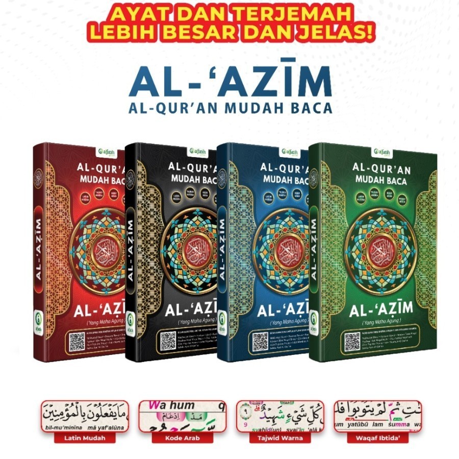 

Alquran Al Azim A4, Tajwid Warna Latin Dan Waqaf Ibtida Alazim