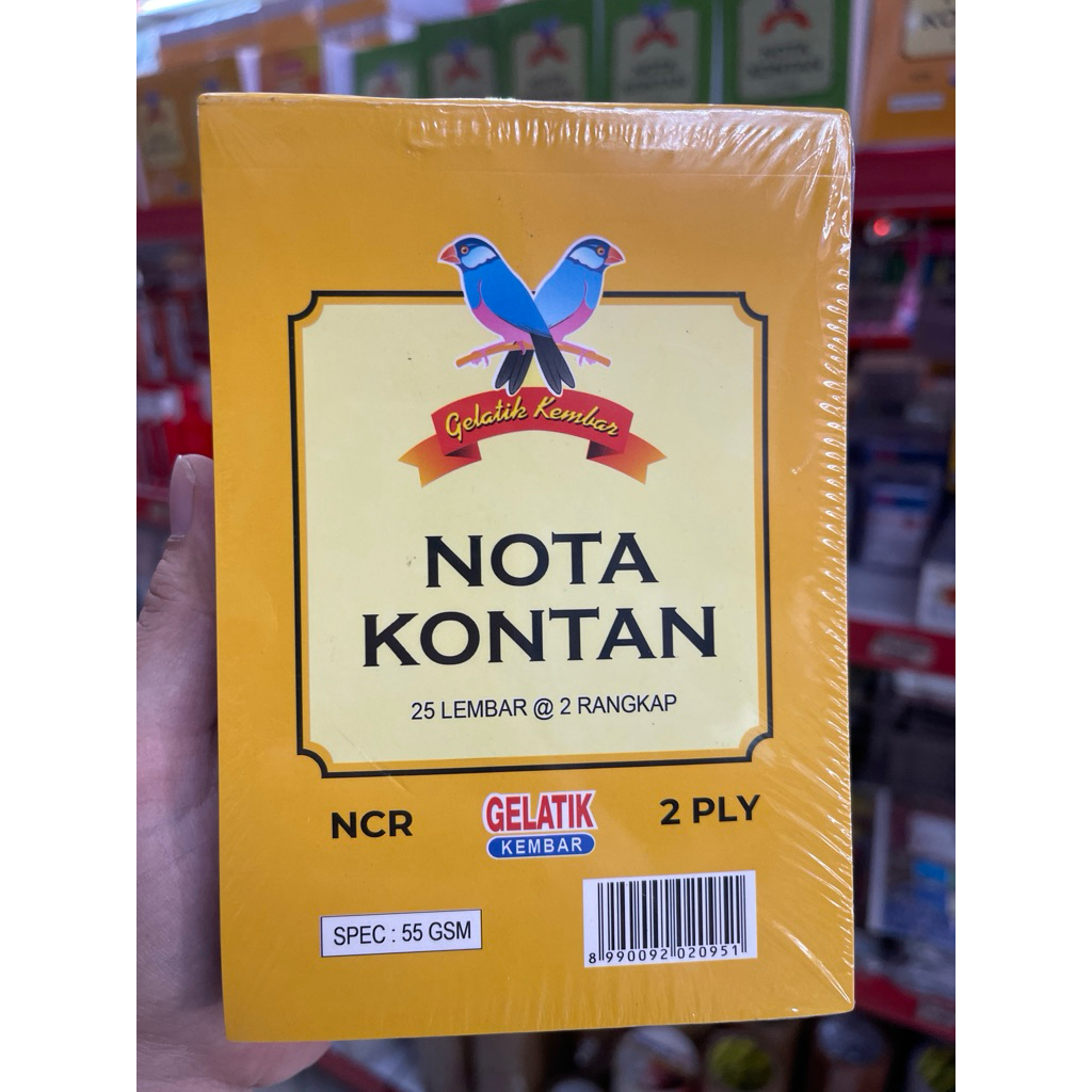 

NOTA KONTAN 2 PLY NCR GELATIK / NOTA RANGKAP 2