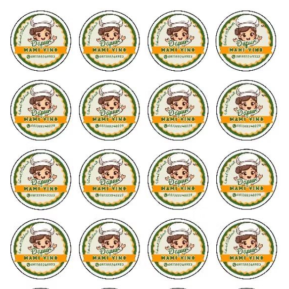 

Stiker snack box custom