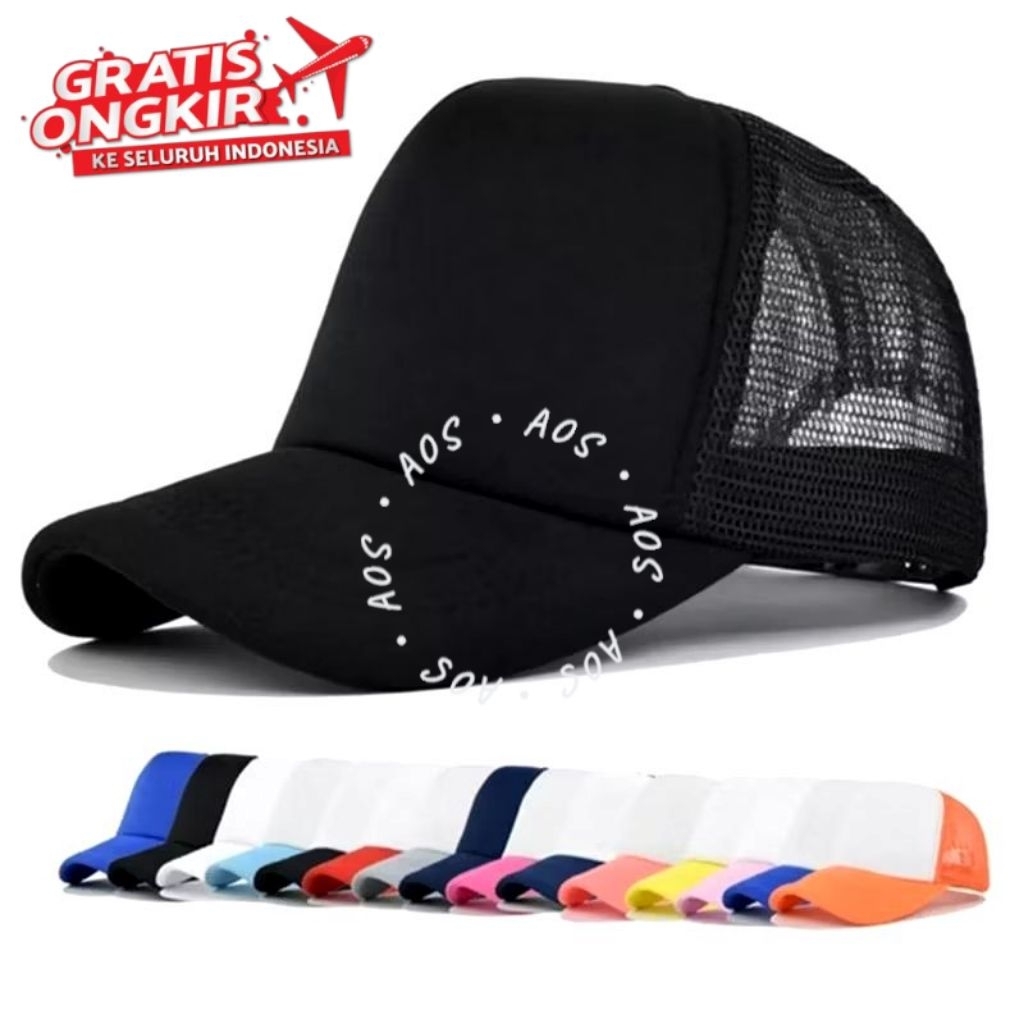 [COD] TOPI JARING TRUCKER POLOS/TOPI TRUCKER POLOS