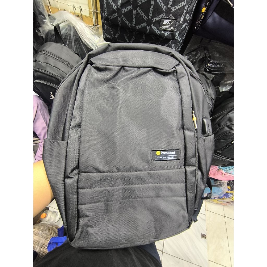 Tas Ransel President Go Experience | Backpack Pria Wanita Simpel Elegan | Muat Laptop 14” | Anti Air