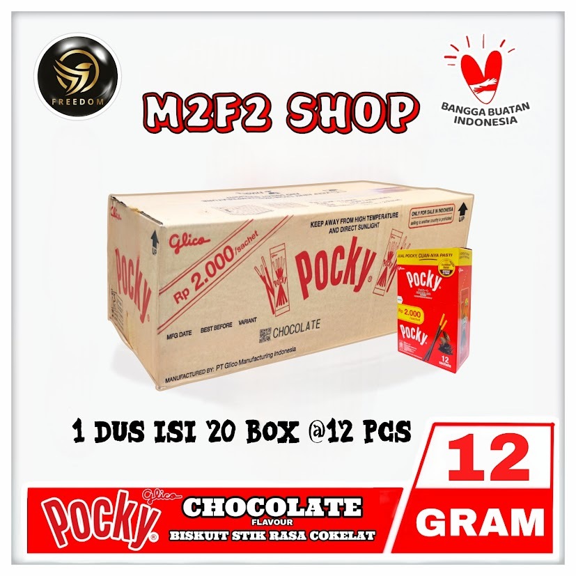 

Glico Pocky Biskuit Cokelat Original Stik | Chocolate Flavour - 12 gr (Kemasan Karton)