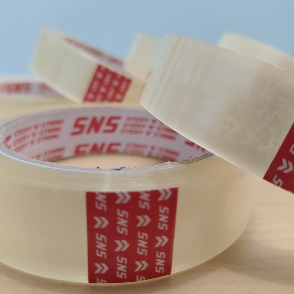 

Isolasi Bening SNS 1 inch 100 yard Kuat dan Lengket untuk packing dan keperluan kantor