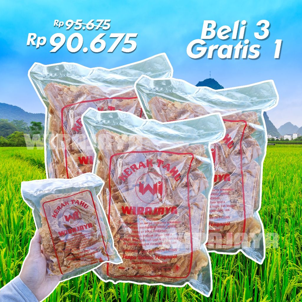 

Beli 3 Gratis 1 Kerak Tahu Kacang Kedelai PREMIUM
