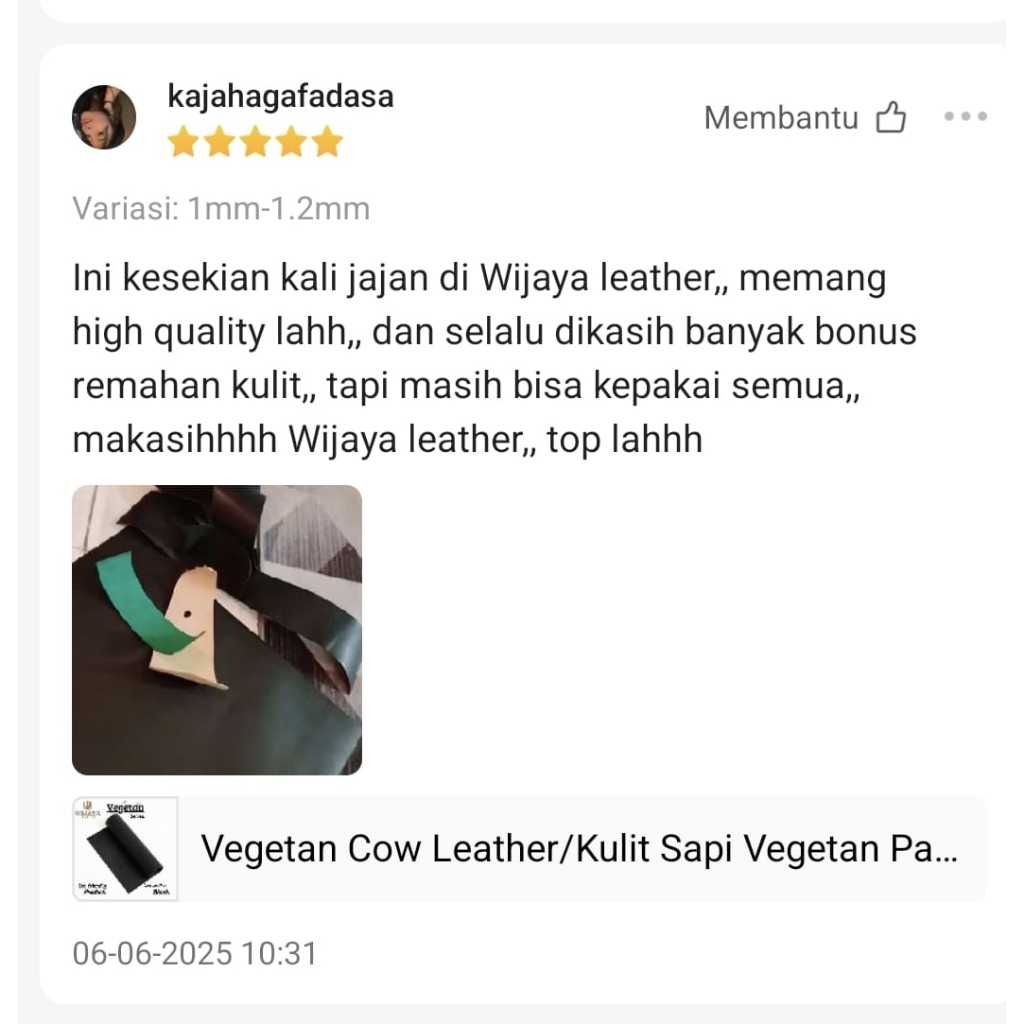 Nobira98 Kulit Kerbau Buffalo Lembaran Vegetan Bahan Dompet Handamade Pria Wanita Patina Panel A3