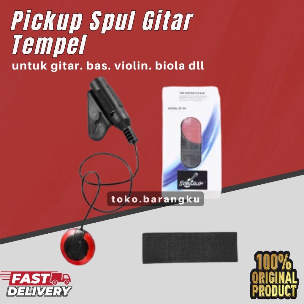Pickup Spul Gitar Tempel SP01 Untuk Gitar, Bass, Violin, Biola & Alat Musik Lainnya