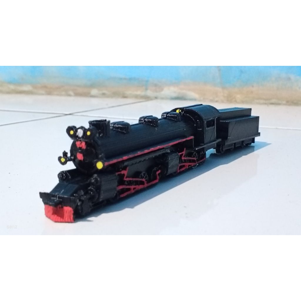 3D print miniatur lokomotif uap DD 52