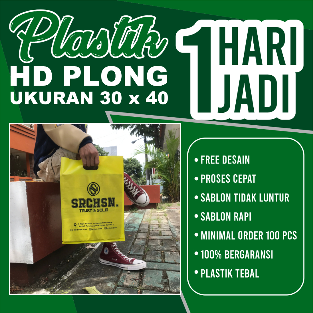 

(Isi 100 pcs) Plastik Sablon Plong HD ukuran 30x40 FREE DESIGN bisa COD