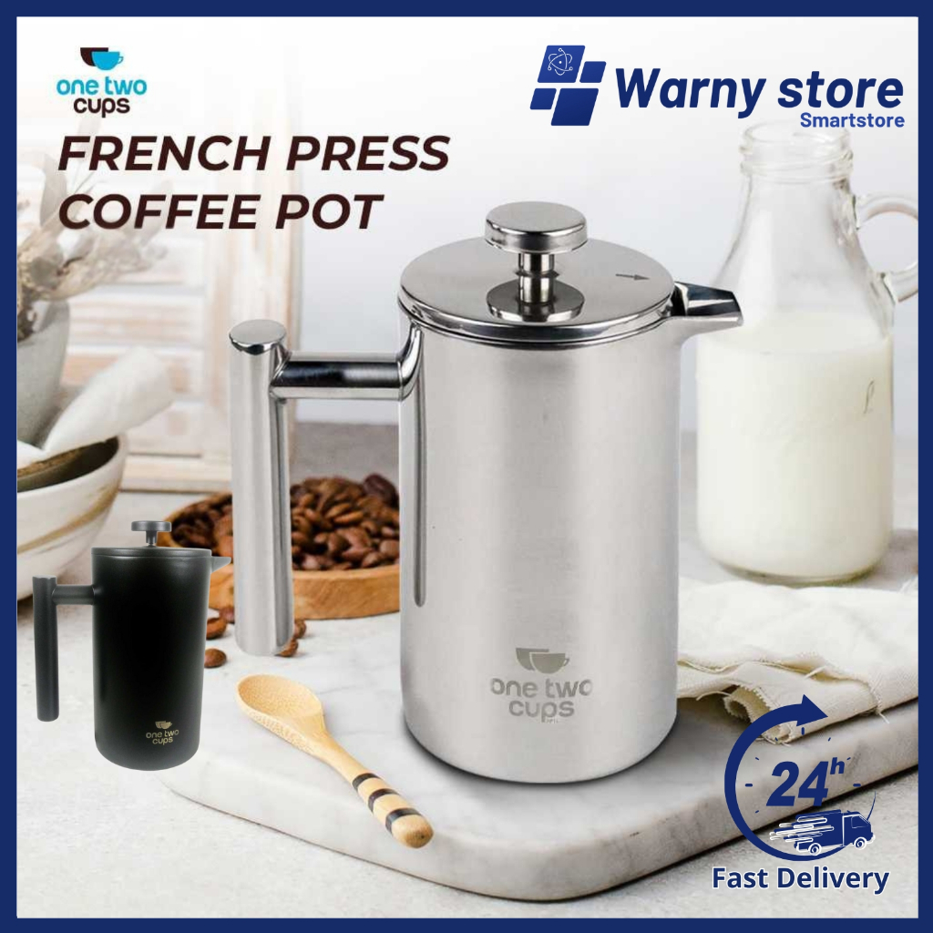 One Two Cups French Press Coffee Maker Pot Stainless Steel / French Press Coffee Stainless